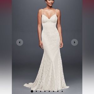 Low Back Soft lace Wedding dress sz 2